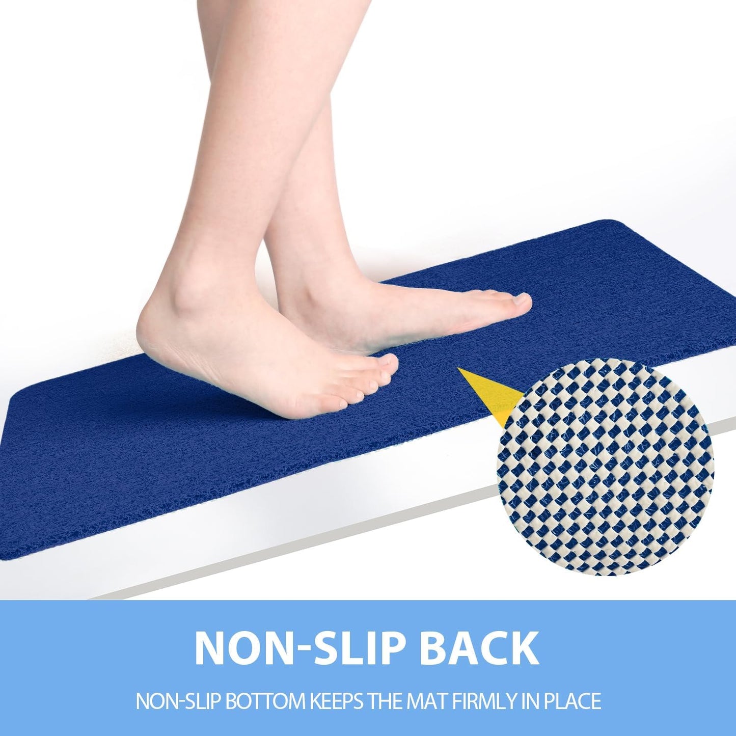 Non-Slip Bathtub Mat, Anti Slip Shower Mat, Fast Drying Bathtub Mats, Foot Scrubber Mat, Anti Slip