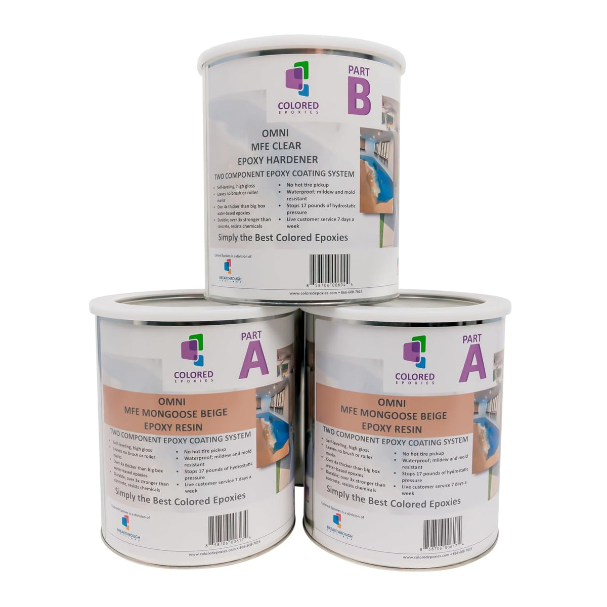 Colored Epoxies 10022 Light Beige Epoxy Resin Coating Made with Beautiful and Vibrant Pigments