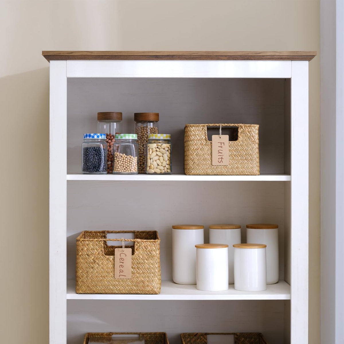 YANGQIHOME Wicker Baskets, [Set of 3] Woven Baskets for Storage, Seagrass Storage Baskets for
