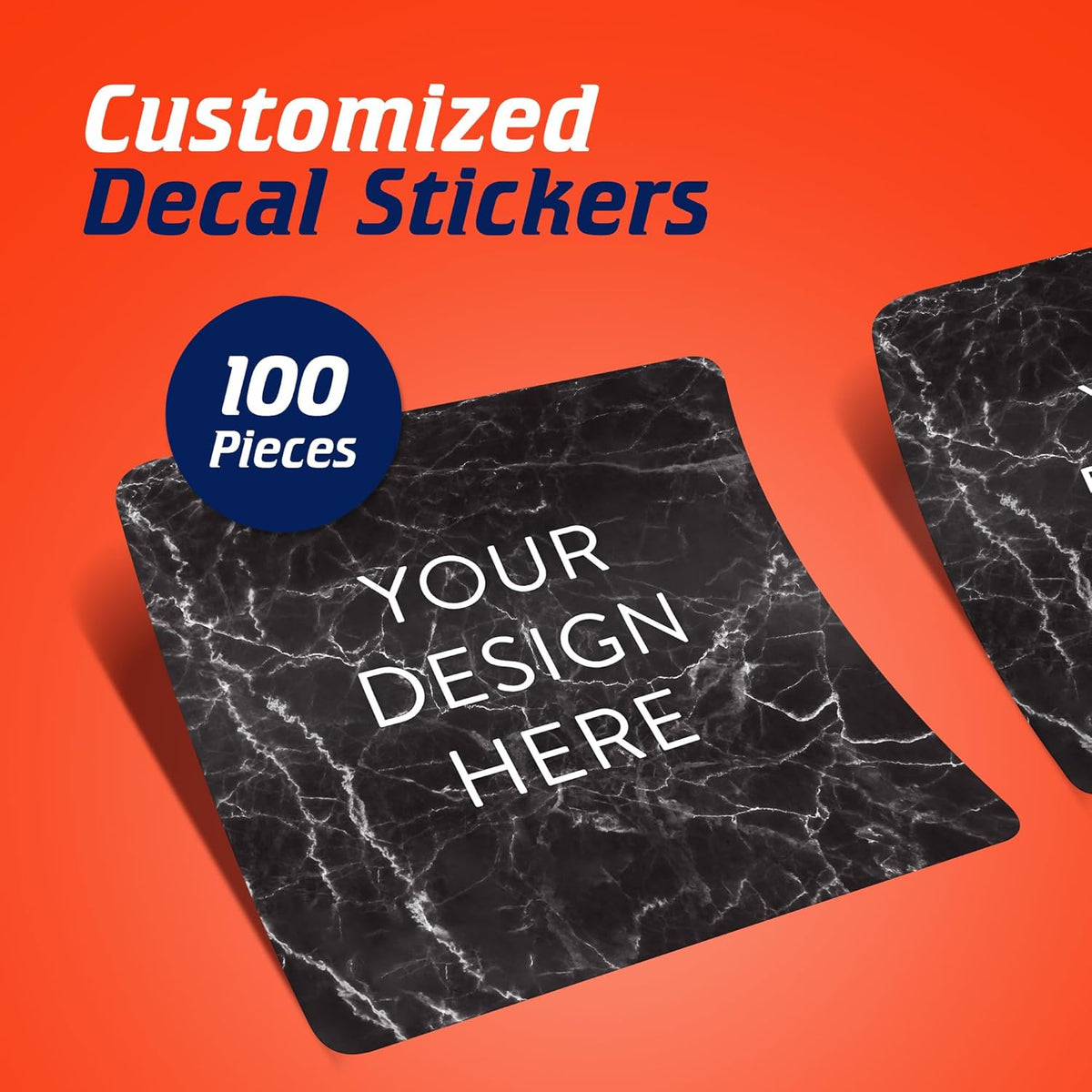 100 Custom Vinyl Stickers - Upload Your own Image, Text, Design, Logo - Personalized Logo Labels