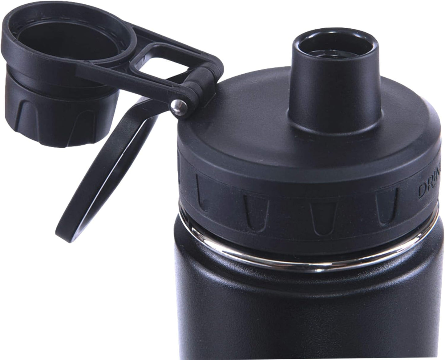 Drinco Stainless Steel Water Bottle Spout Lid Vacuum Insulated Double Wall Water Bottle Wide Mouth