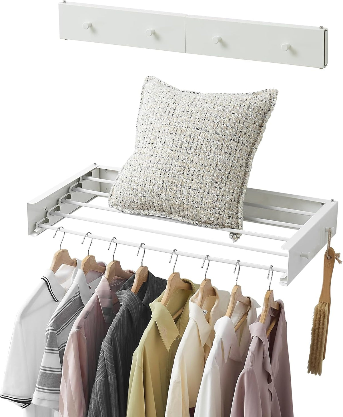 Clothes Drying Rack,Laundry Hanging Rack Collapsible,Wall Mounted Drying Rack for Laundry,Foldable