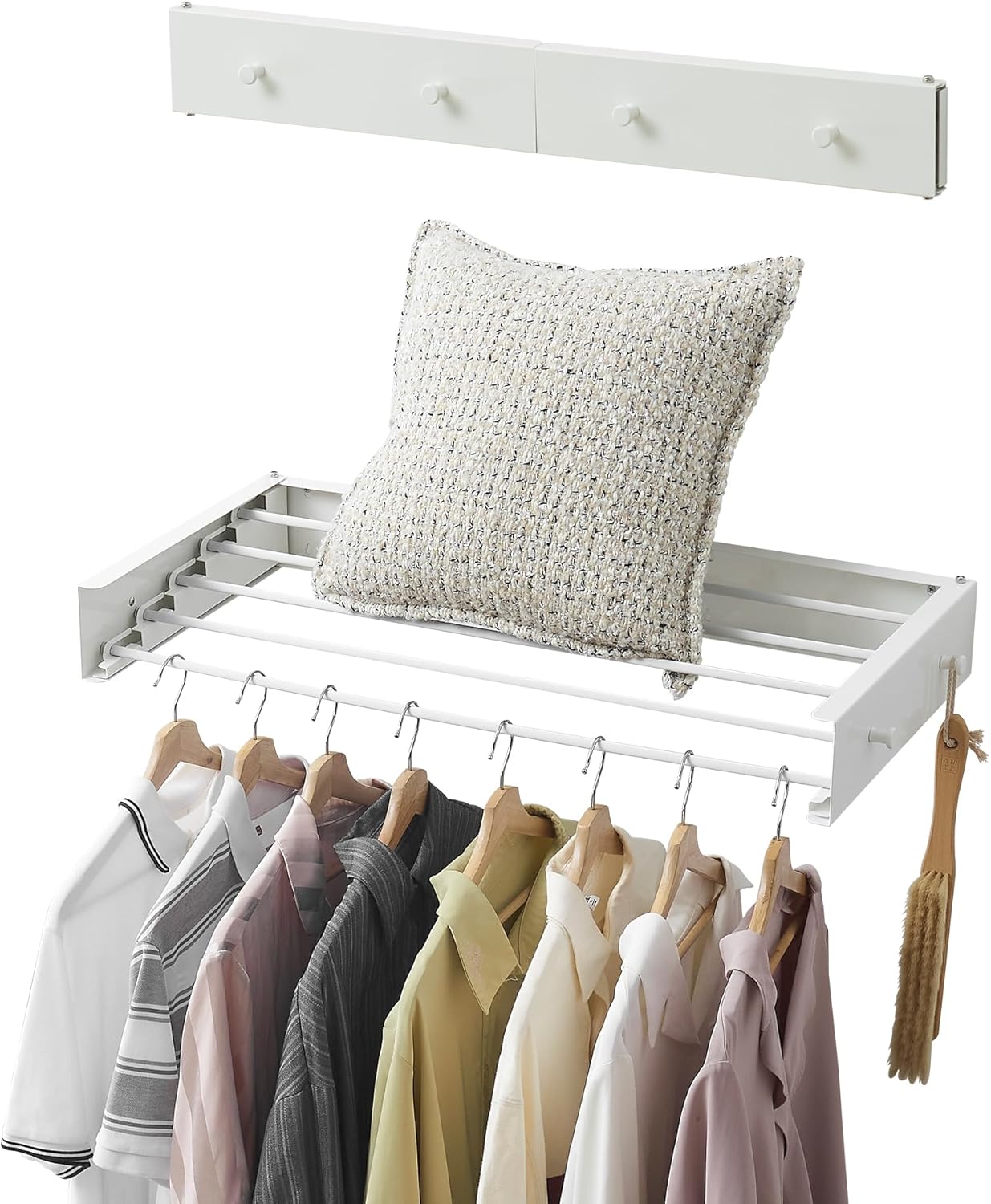 Clothes Drying Rack,Laundry Hanging Rack Collapsible,Wall Mounted Drying Rack for Laundry,Foldable