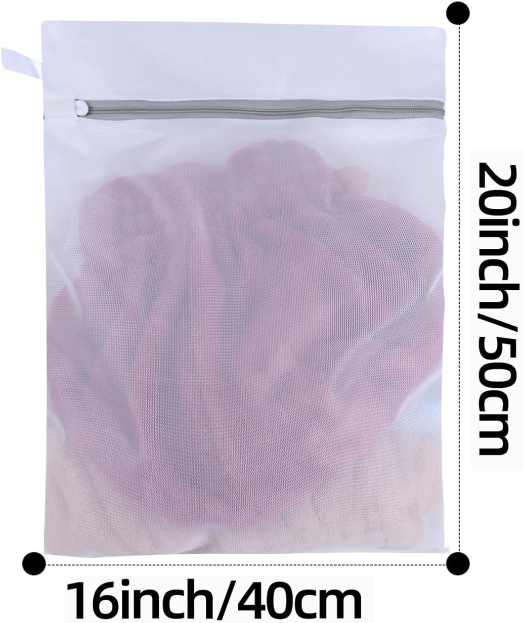 Mesh Laundry Bags, Mesh Wash Bags, Durable Mesh Structure with Strong Zipper, Suitable for