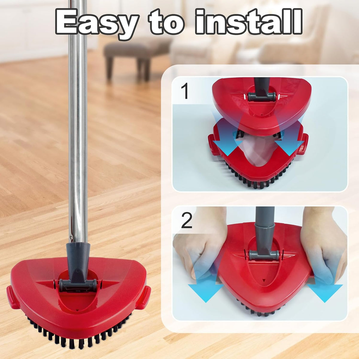 Mop Heads Replacement for Ocedar, Mop Replace Head for Ocedar EasyWring 1 Tank, Microfiber Spin Mop