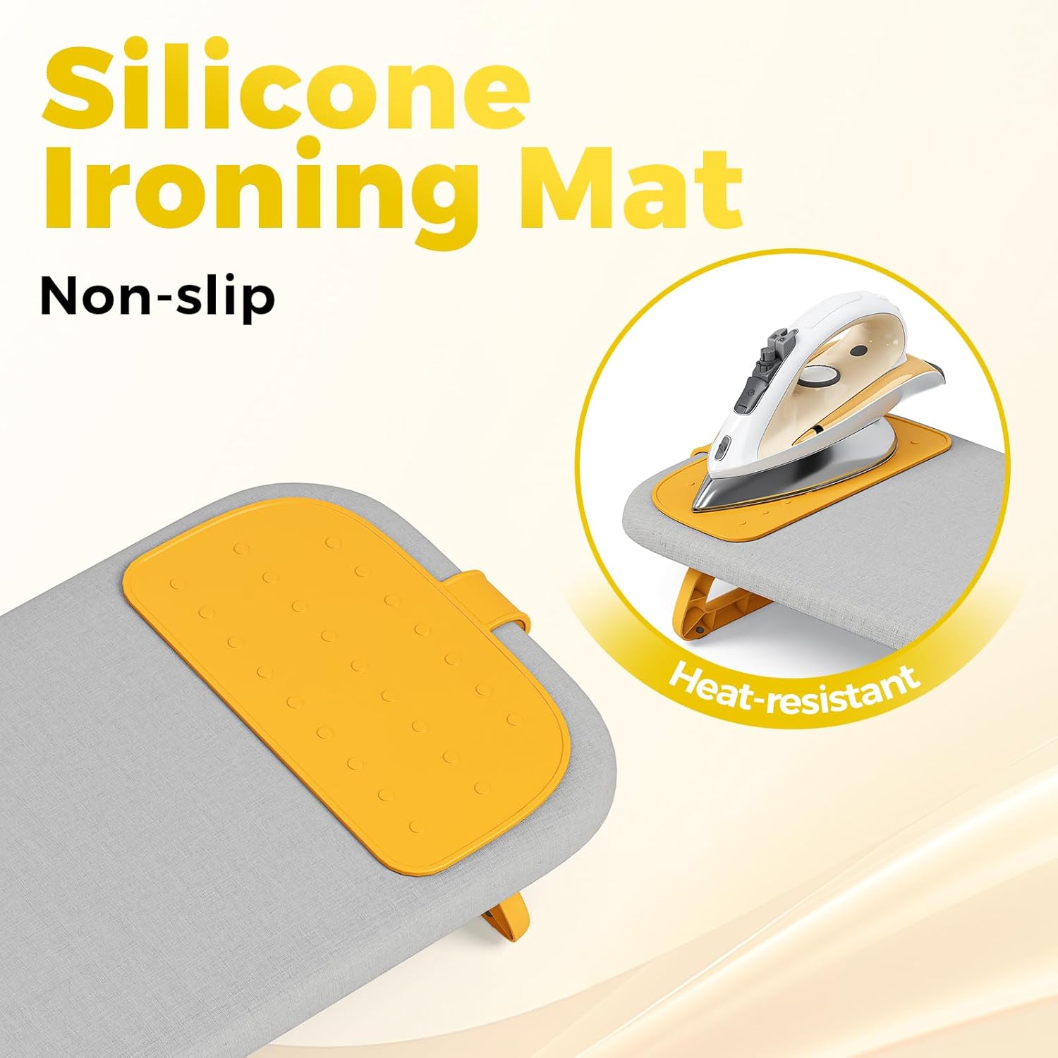 KINGBOARD Tabletop Ironing Board, Small Ironing Board with Iron Holder, Foldable Mini Iron Board
