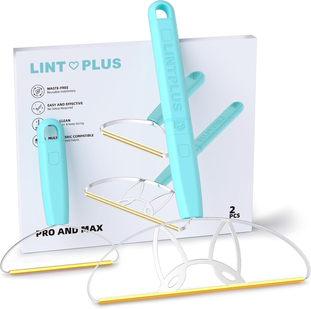 Flex MAX & Pro Pet Hair Remover Kit by LINTPLUS - Dog & Cat Hair Removal Tool for Furniture