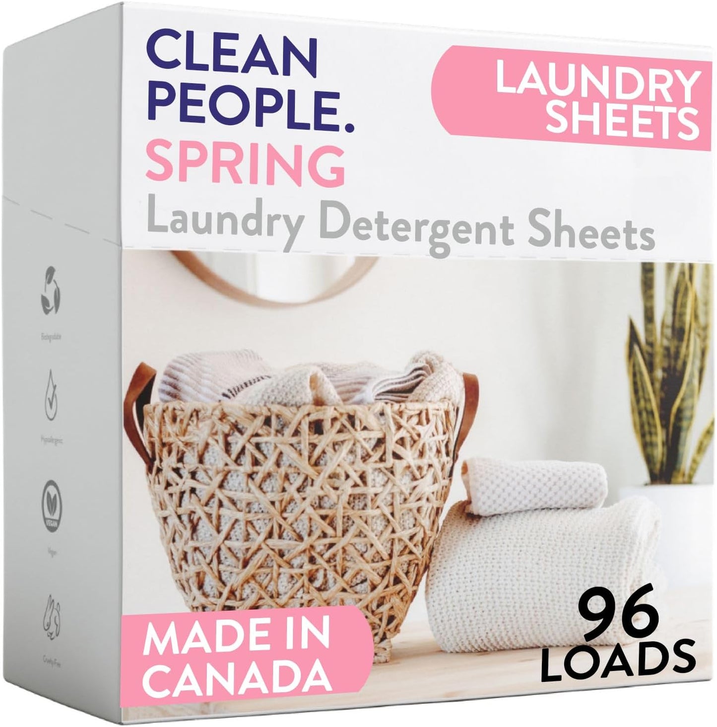 The Clean People Laundry Detergent Sheets - Laundry Soap - Ultra Concentrated, Recyclable