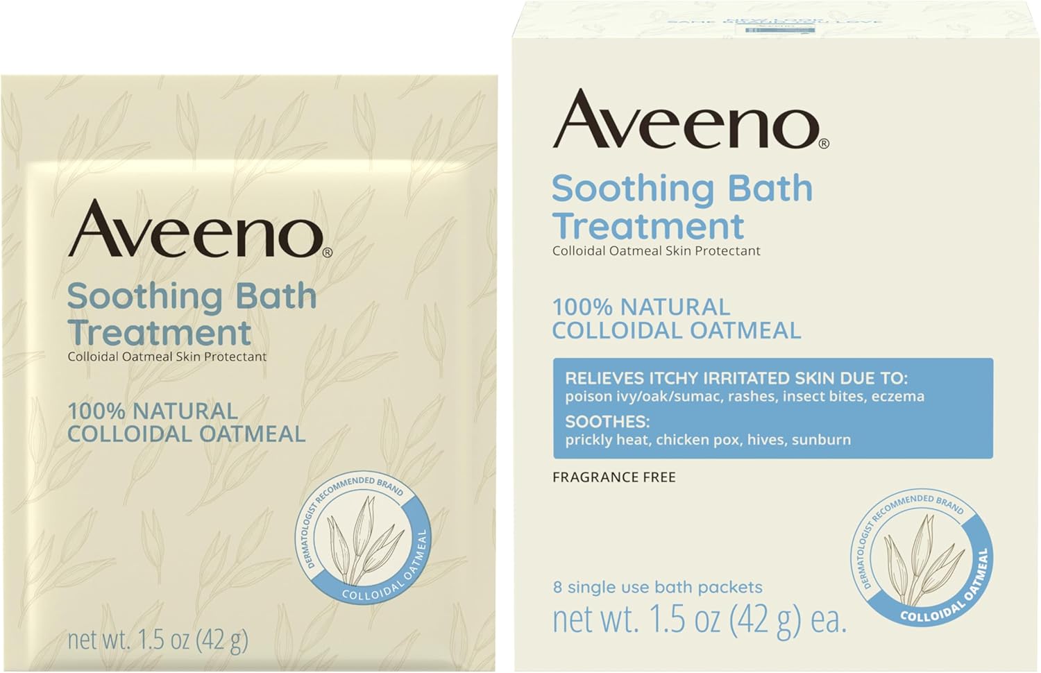 Aveeno Fragrance-Free Soothing Bath Treatment & Soak for Soothing Relief, 100% Natural Colloidal