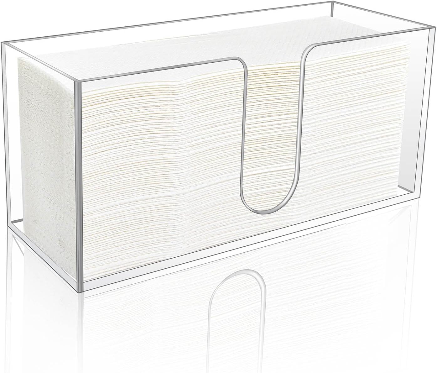 1Pack Acrylic Countertop Paper Towel Holder, Paper Towel Dispenser Countertop/Acrylic Napkin