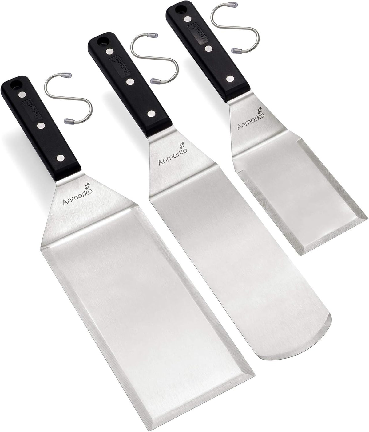 Stainless Steel Spatula Set - Heavy Duty Spatula and Scraper - Great for Cast Iron Griddle BBQ Flat