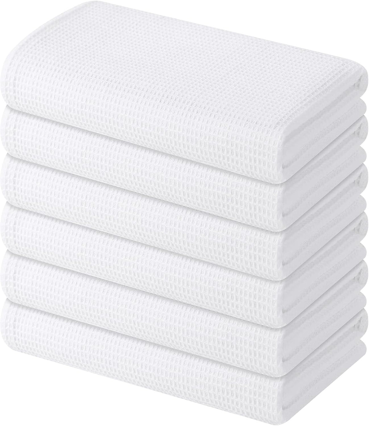 Homaxy 100% Cotton Waffle Weave Kitchen Towels - 6 Pack Soft and Absorbent Dish Towels - 16 x 26