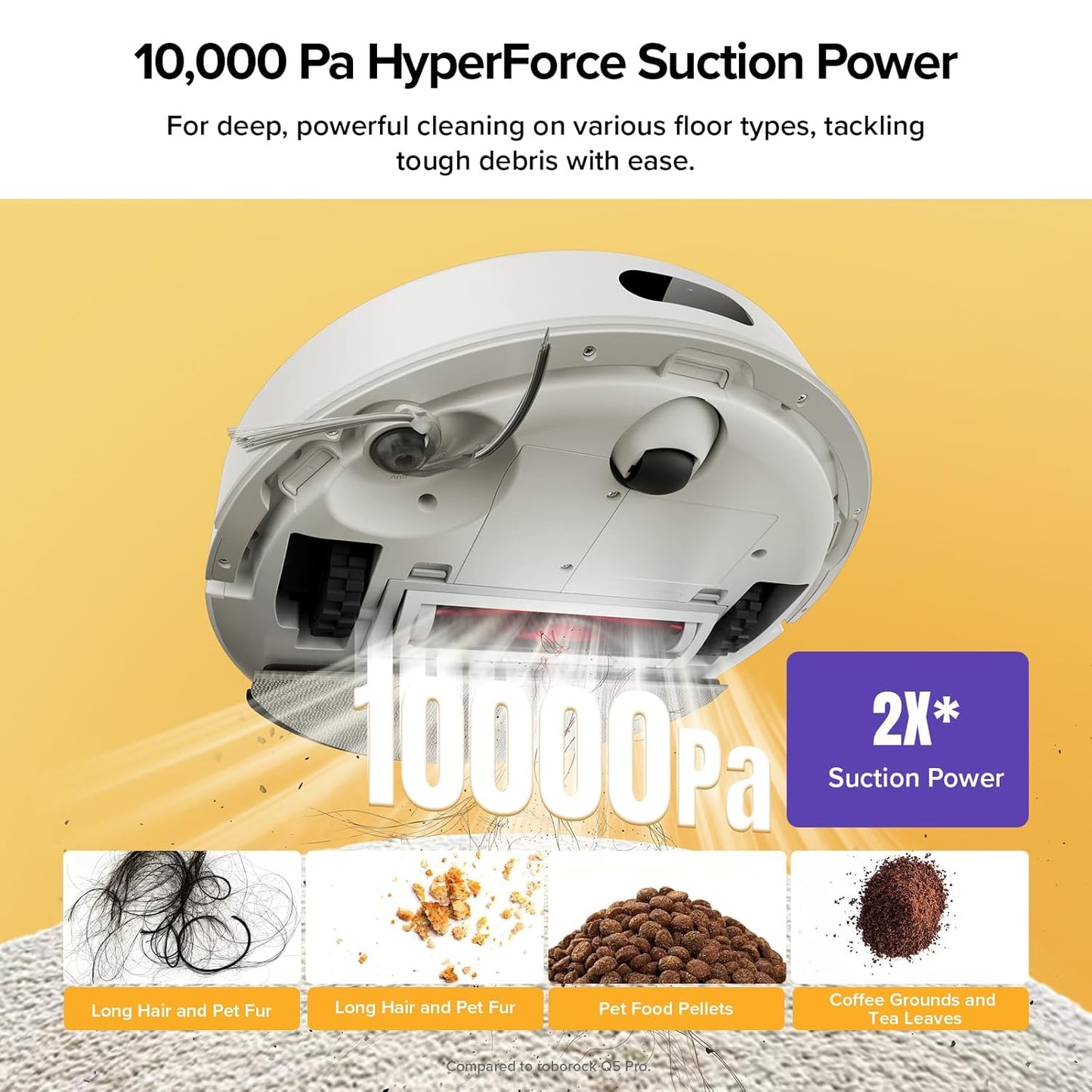 roborock Q7 M5+ Robot Vacuum and Mop, Upgraded from Q5 Max+, 7 Weeks Self-Emptying, 10000Pa