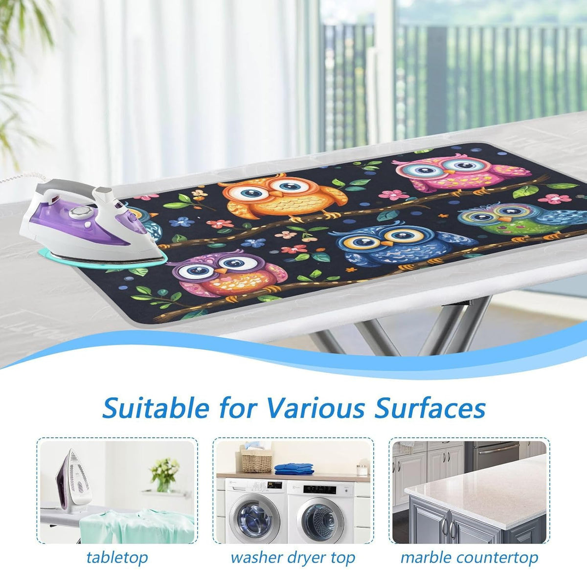 Ironing Mat Portable Ironing Pad Ironing Blanket for Table Top Heat Resistance Double-Side Using