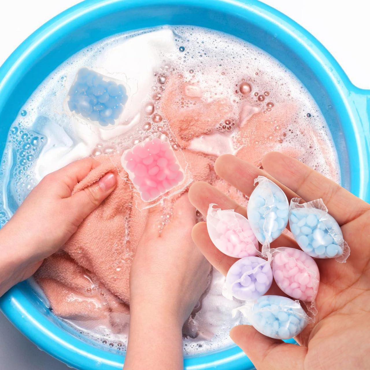 Artibetter Laundry Scent Booster Beads 50pcs In-Wash Fragrance Booster Laundry Freshener Beads