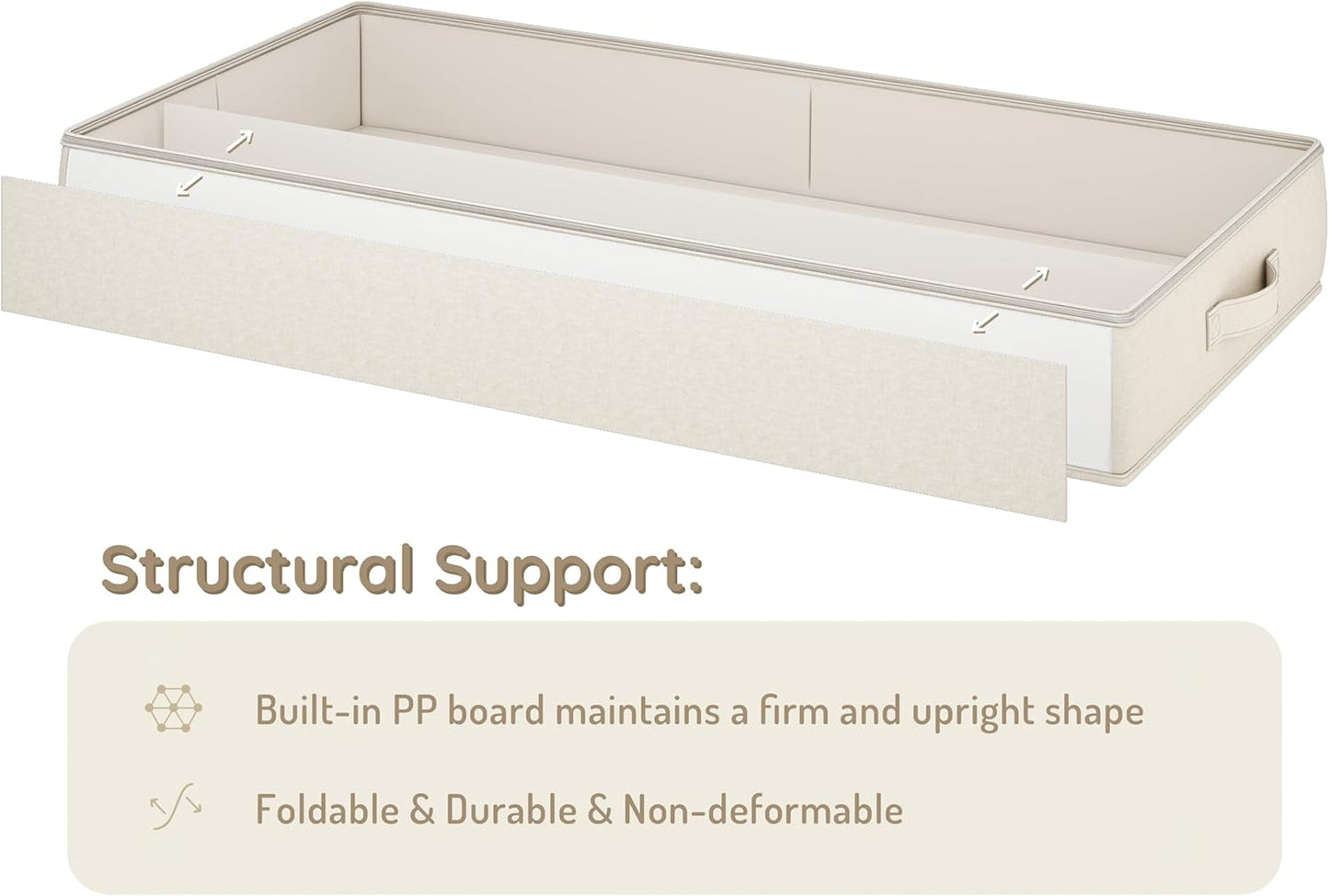 Vailando Under Bed Storage Containers, Underbed Storage Bins with 6 Inches Tall, Clothes Storage