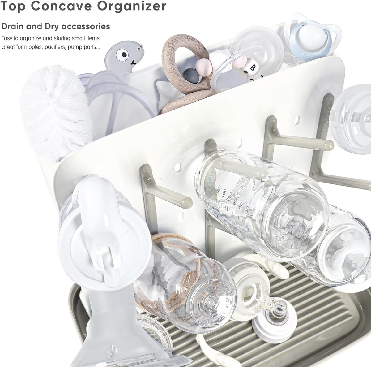 Termichy Baby Bottle Drying Rack: Large Vertical Bottle Dryer Rack Holder - Space Saving Standing