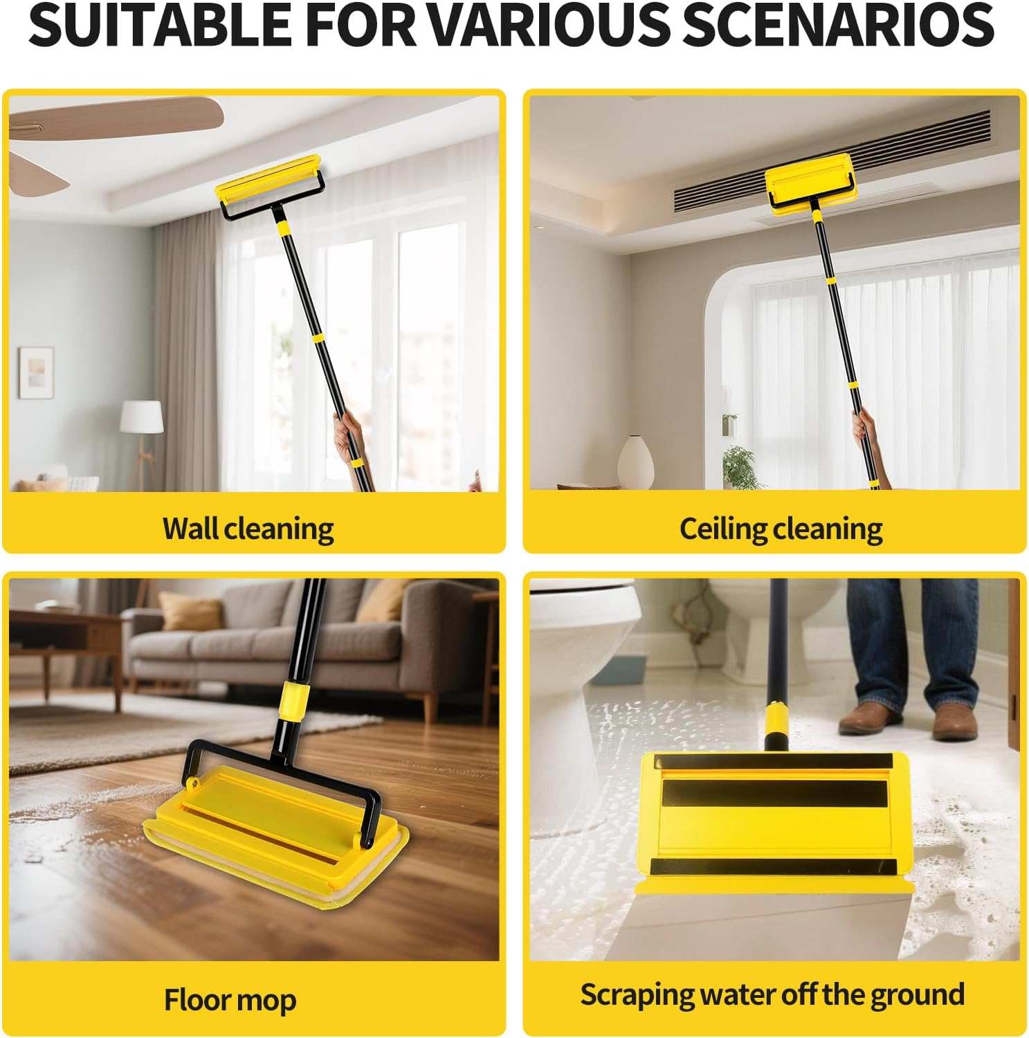 High Ceiling Fan Cleaner Duster for Fans Blades Cleaner with 78.7in Extension Pole Extra Long