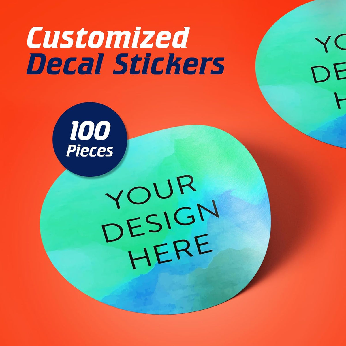 100 Custom Vinyl Stickers - Upload Your own Image, Text, Design, Logo - Personalized Logo Labels