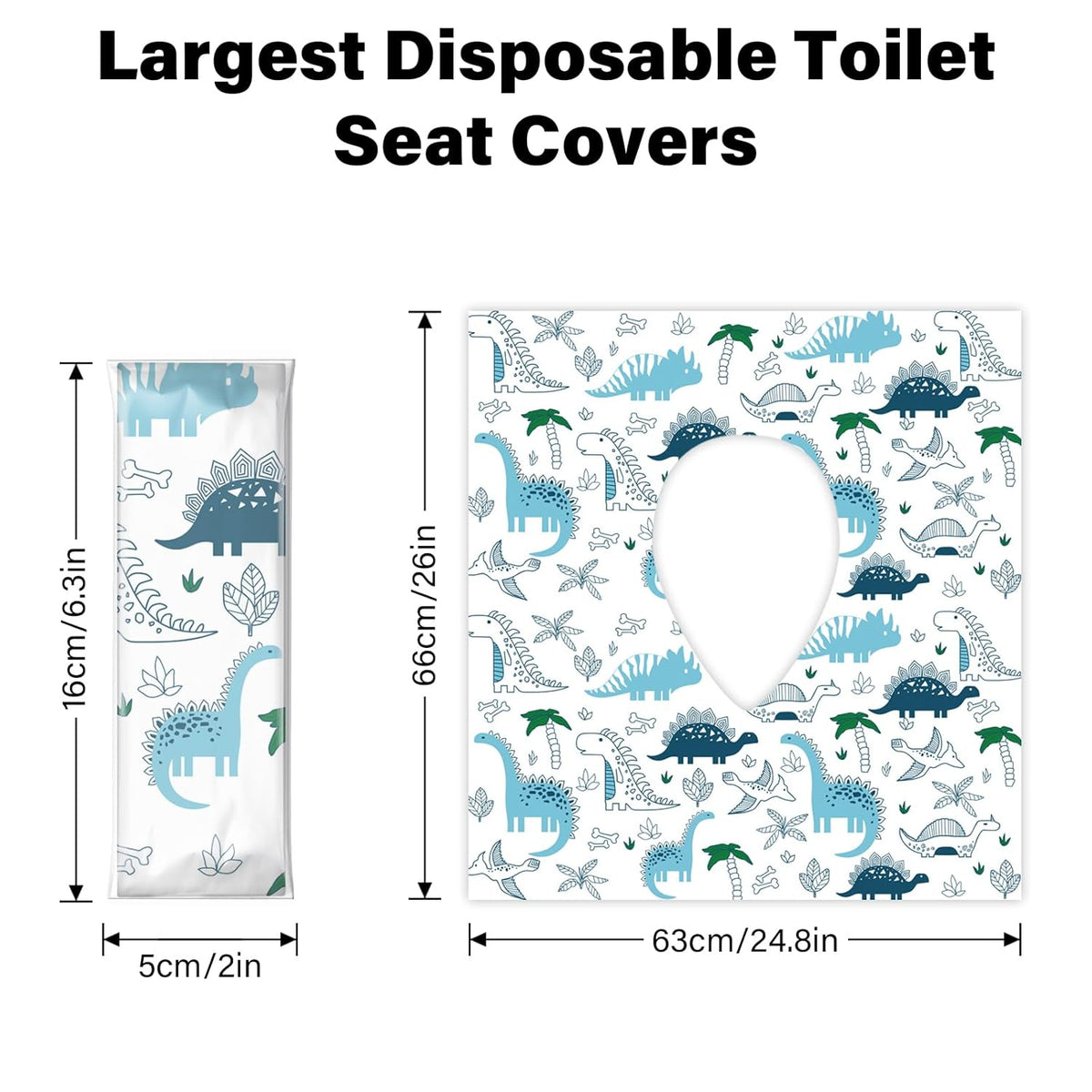 60 Pack Toilet Seat Covers Disposable, Extra Large Waterproof Toilet Cover for Toddlers & Adults