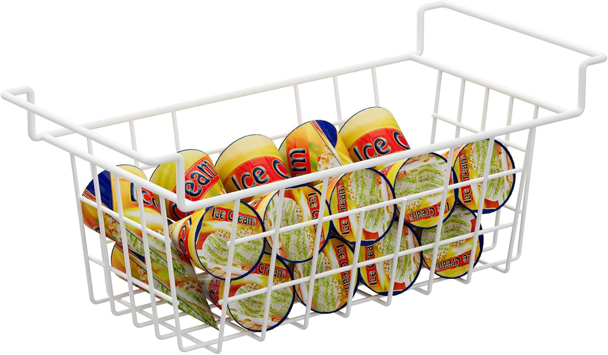 SANNO Chest Freezer Baskets, Deep Freezer Organizer Bins Sturdy Metal Wire Freezer Organizer for