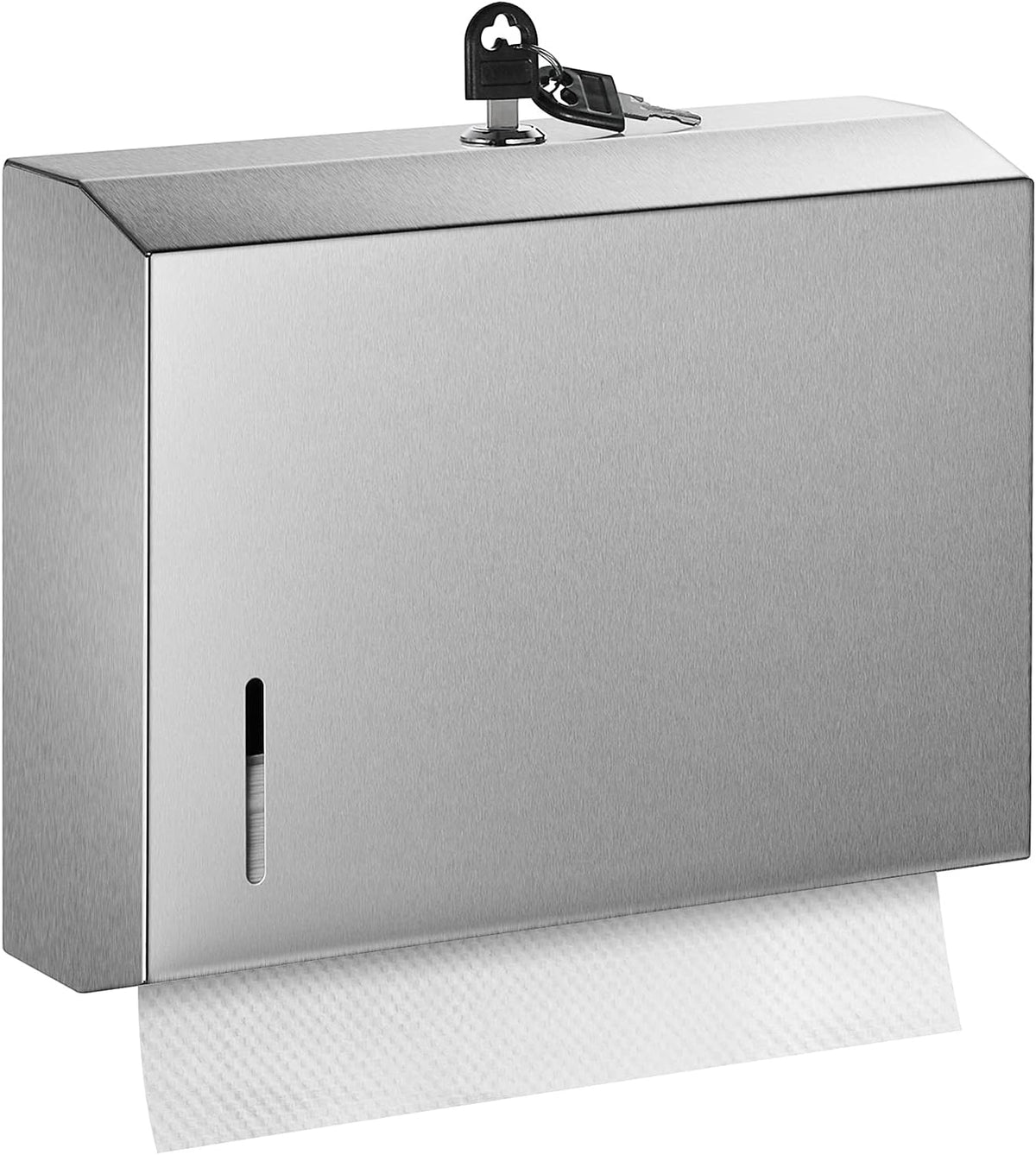 Wall Mounte Paper Towel Dispensers, 10.4" L x 3.3" D x 8.3" H, Stainless Steel C-Fold Multifold