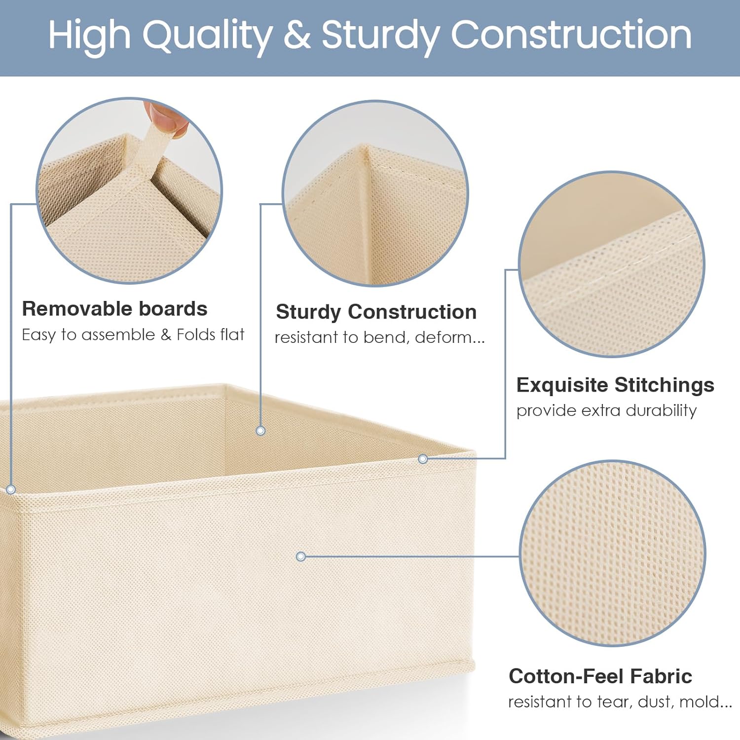 Criusia Drawer Organizer Clothes,16 Pack Underwear Drawer Organizers, Foldable Closet Organizers