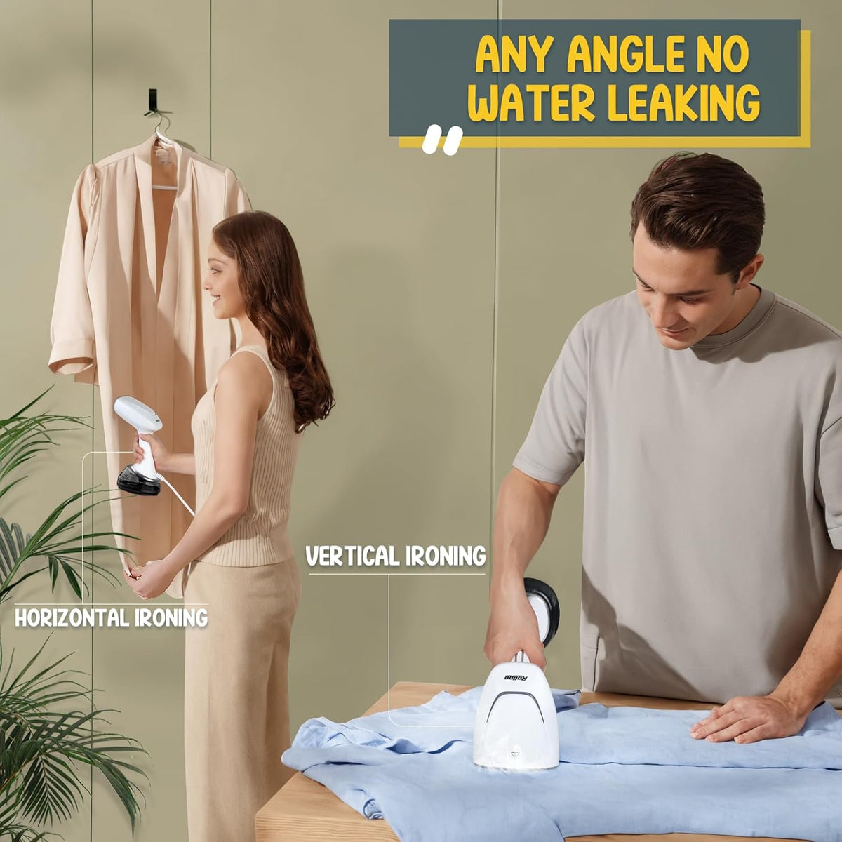 Handheld Steamer for Clothes 1200W, Clothes Steamer with Large 360ml Water Tank, Fast Wrinkle