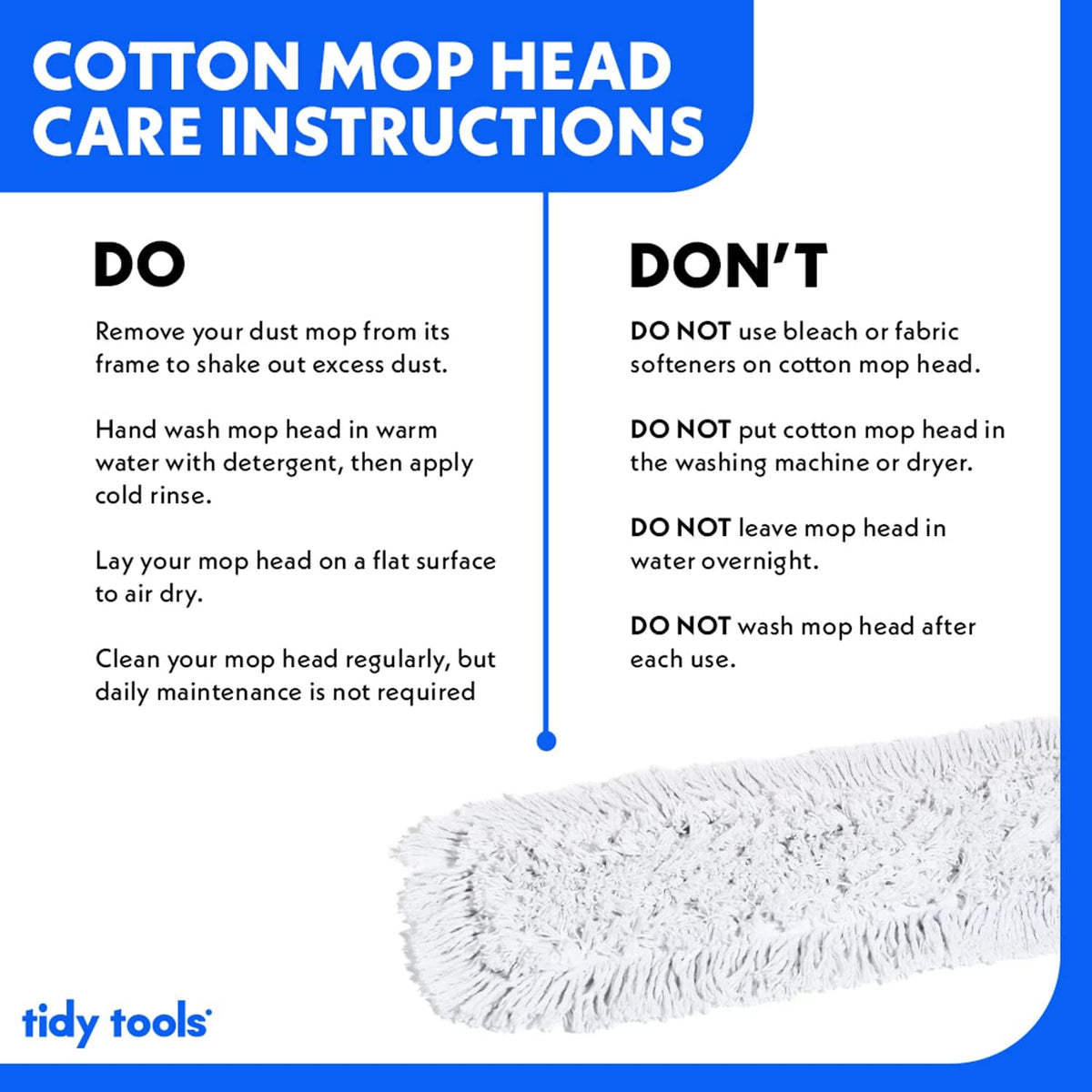 Commercial Dust Mop & Floor Sweeper, 60 in. Dust Mop for Hardwood Floors, Cotton Reusable Dust Mop