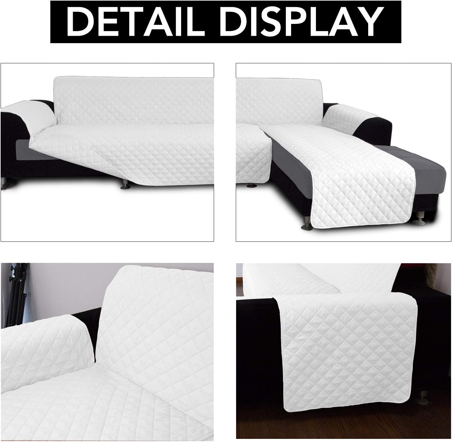 Easy-Going Sofa Slipcover L Shape Sofa Cover Sectional Couch Cover Furniture Protector Mat for Pets