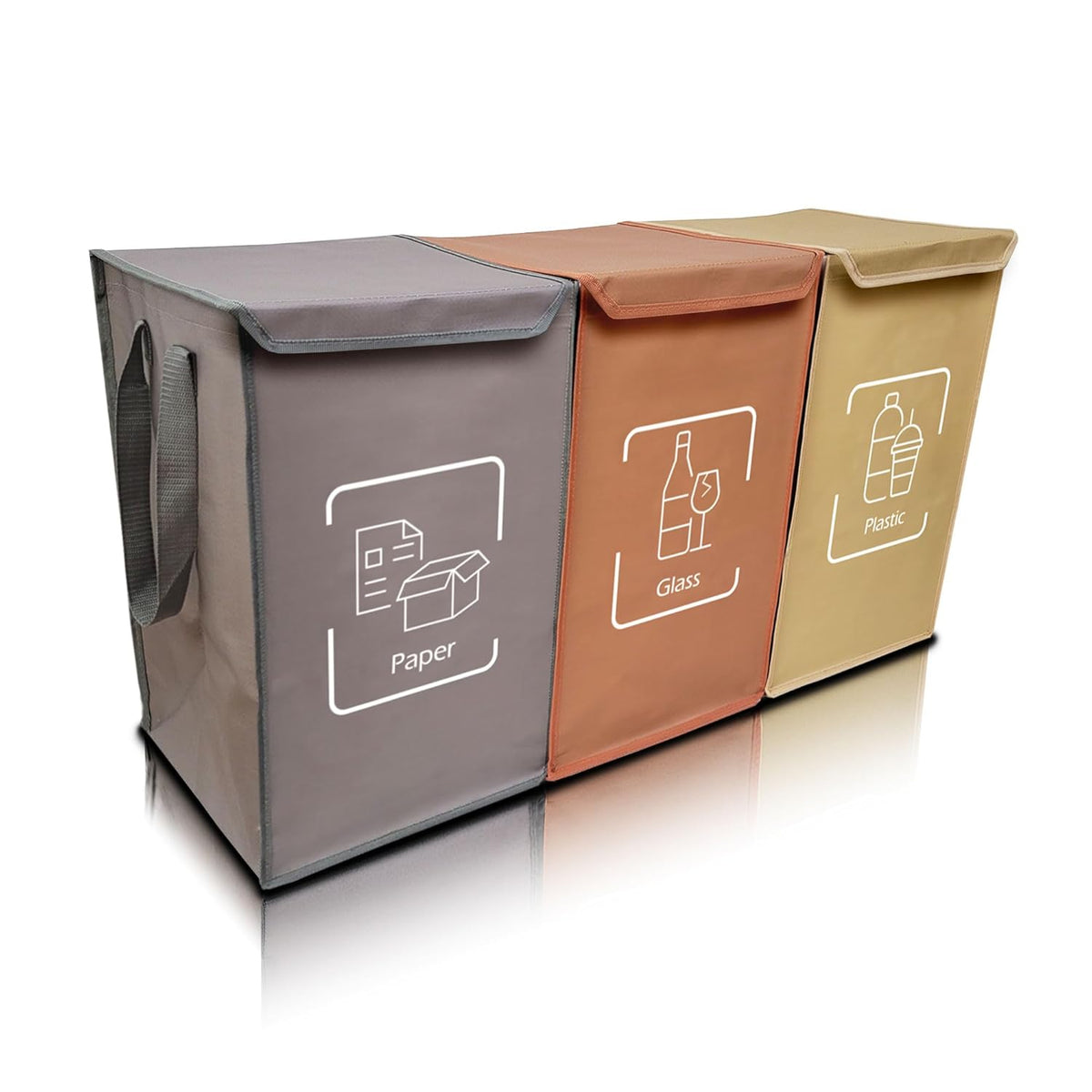 NYIKA - Recycling Organizer - Reusable Recycling Bags - Recycling Sorter - Trash Sorting Bins - 3