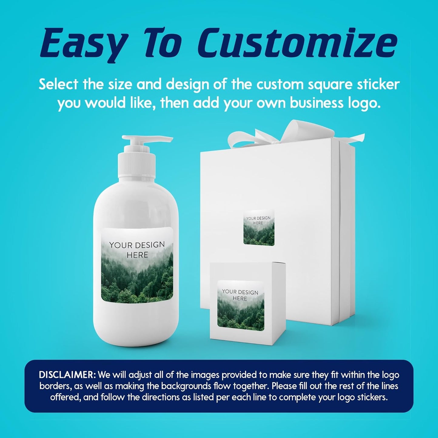 100 Custom Vinyl Stickers - Upload Your own Image, Text, Design, Logo - Personalized Logo Labels