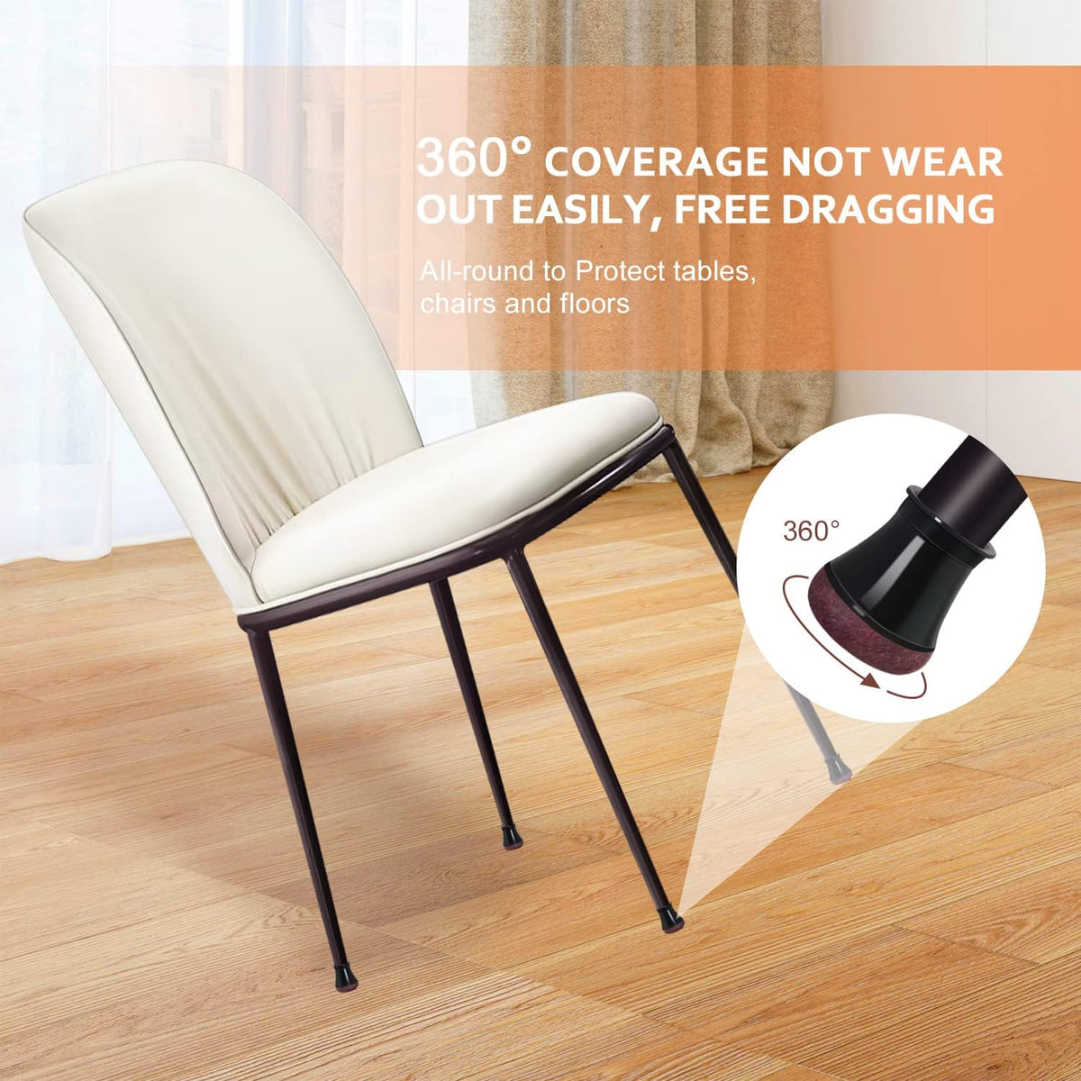 Chair Leg Floor Protectors for Hardwood Floors Felt Furniture Pads Silicone Caps Anti-Scratch