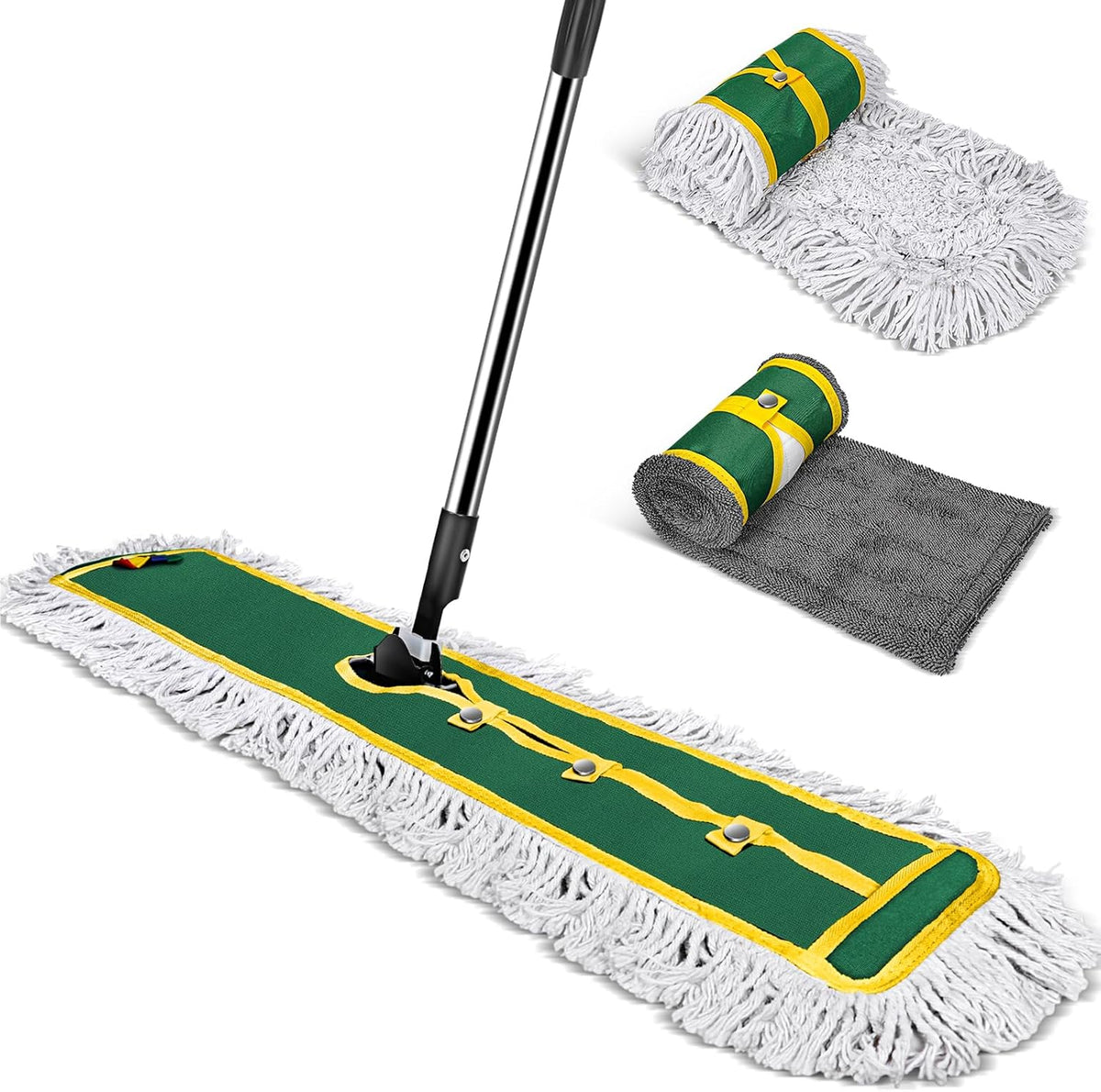 42" Commercial Dust Mop for Floor Cleaning, MASTERTOP Large Flat Mop with Long Handle, Sweeping