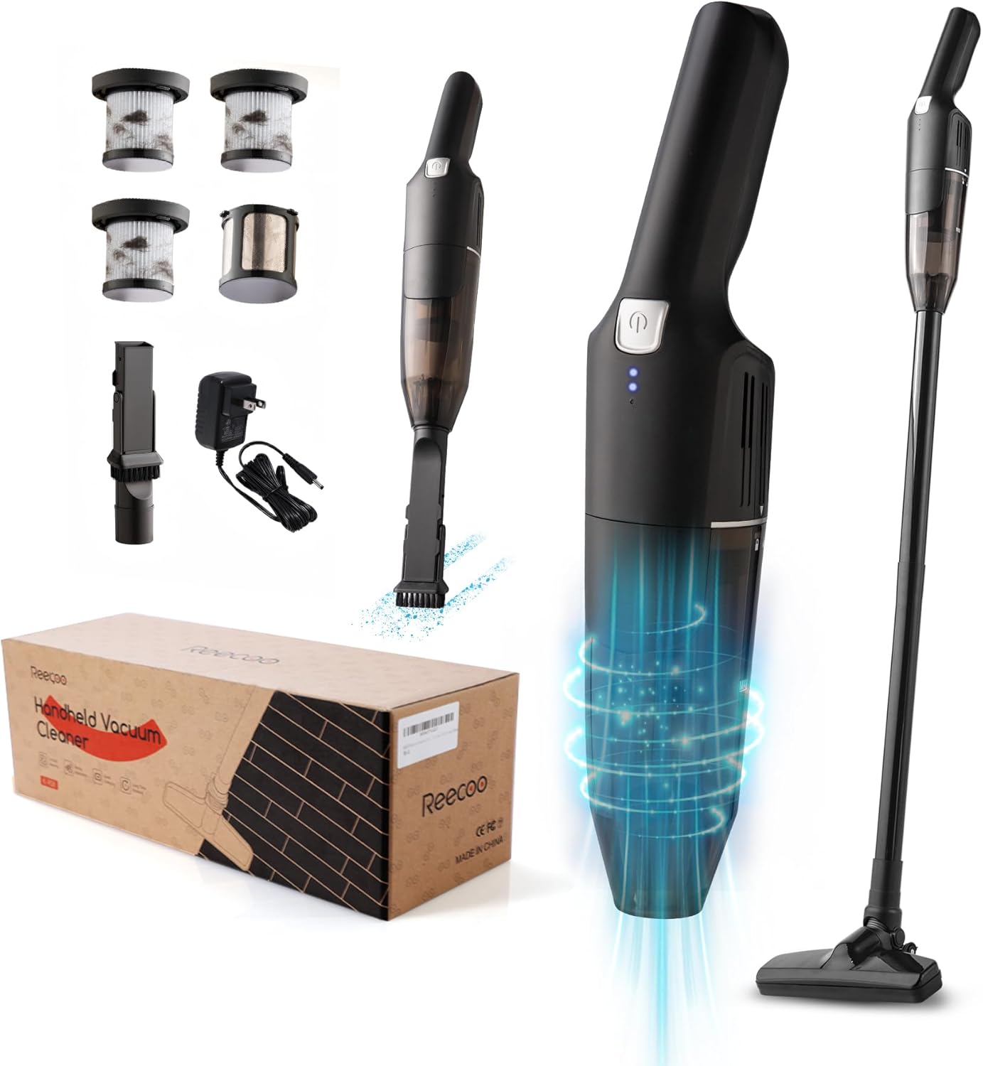 Cordless Stick/Handheld Vacuum Cleaner, 10-17Kpa 2-Level Powerful Suction,Fast Charging-Use