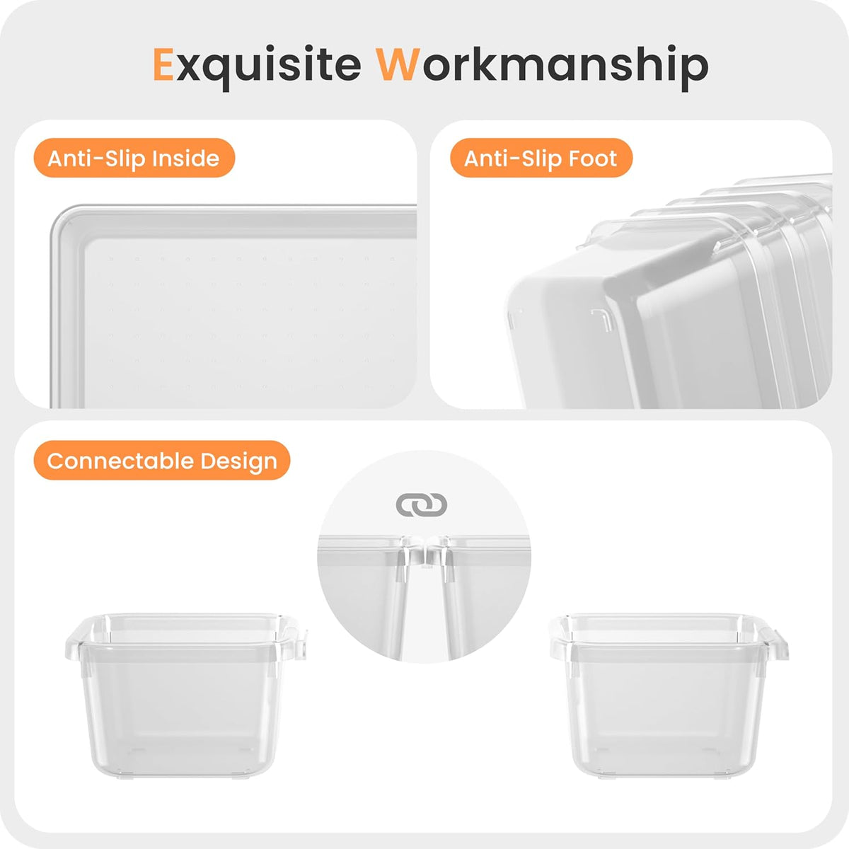 A-LuGei 【Military Grade】 Drawer Organizer, 【𝟱𝗦𝗶𝘇𝗲】 Clear Makeup organizer, 【Holds 177 Items】