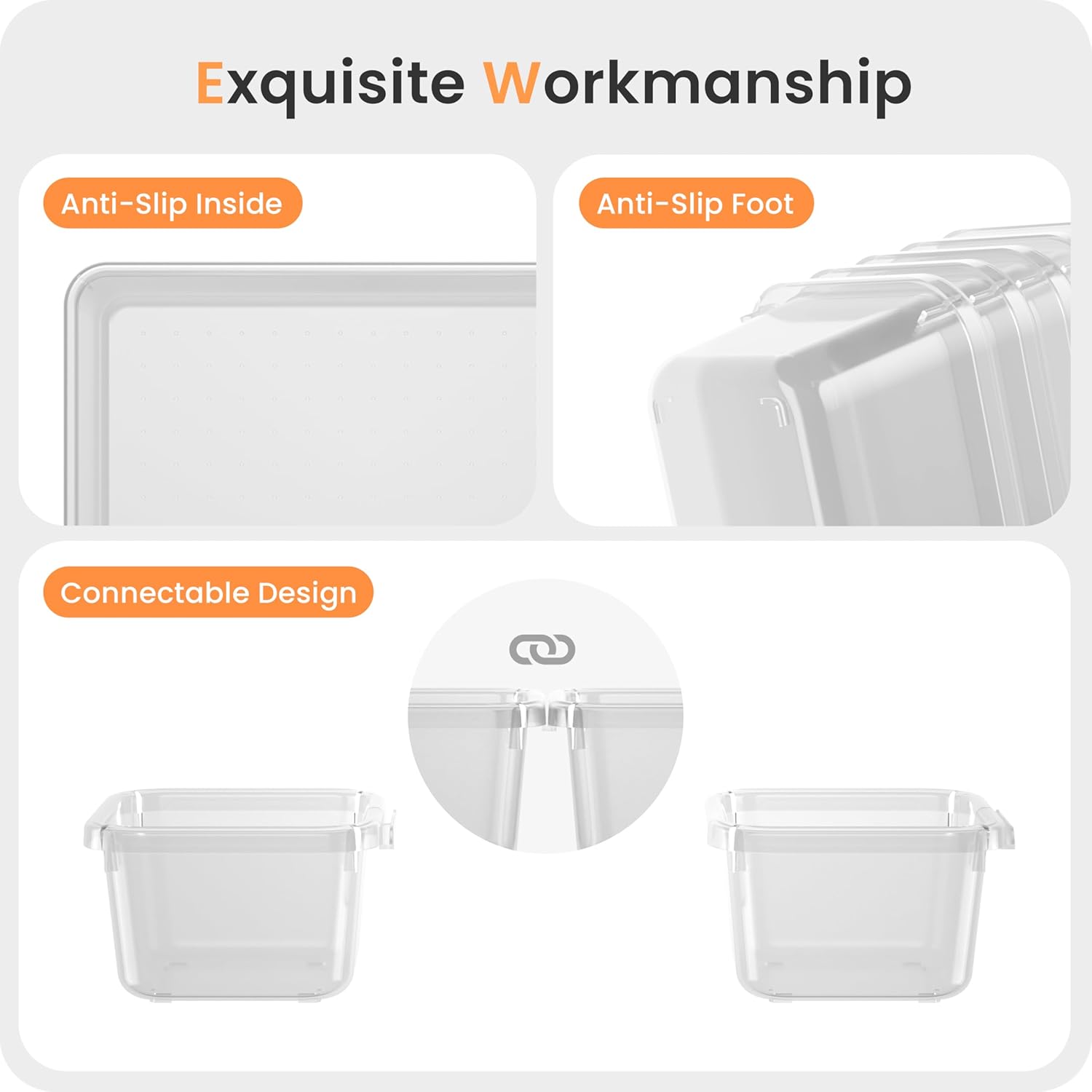 A-LuGei 【Military Grade】 Drawer Organizer, 【𝟱𝗦𝗶𝘇𝗲】 Clear Makeup organizer, 【Holds 177 Items】