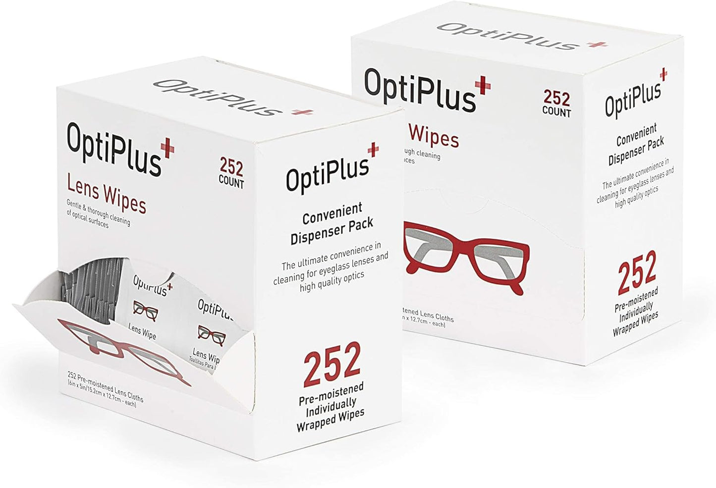 OptiPlus Eyeglass Lens Wipes l Pre-Moistened l Cleaning Wipes for Glasses, Smart Phones, Optical