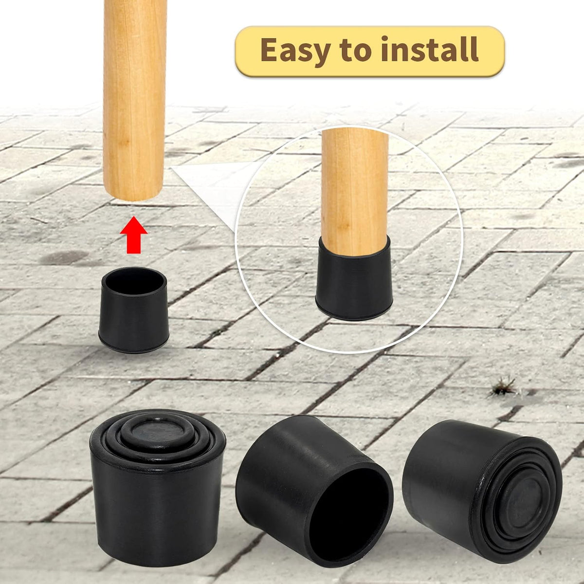 Flyshop Furniture Table Covers Non-Slip Durable Rubber Leg Tips Chair Leg Caps Floor Protector