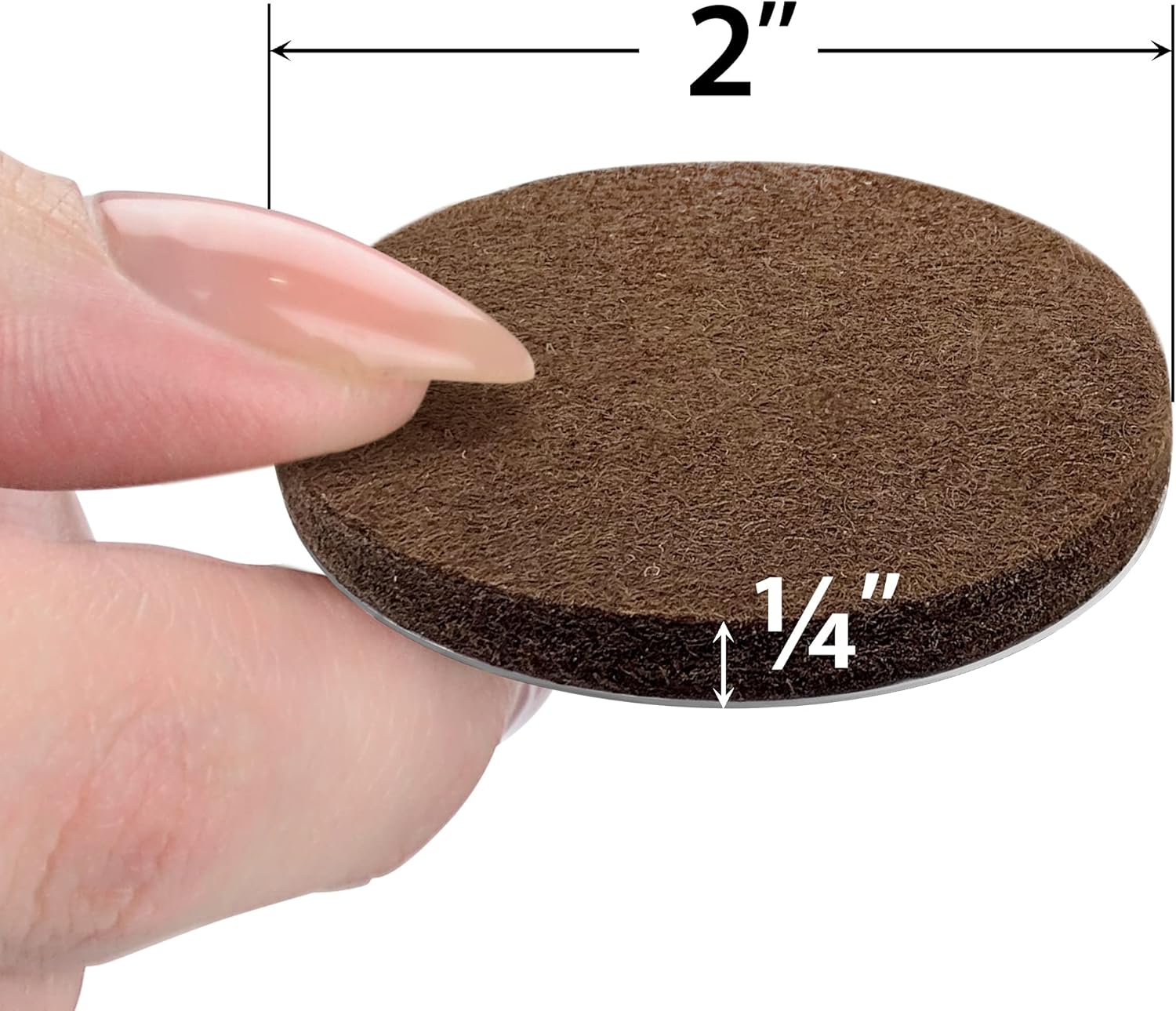16 Heavy-Duty Felt Furniture Pads 2” 1/4” Thick X-Protector! Round Felt Pads for Furniture Feet