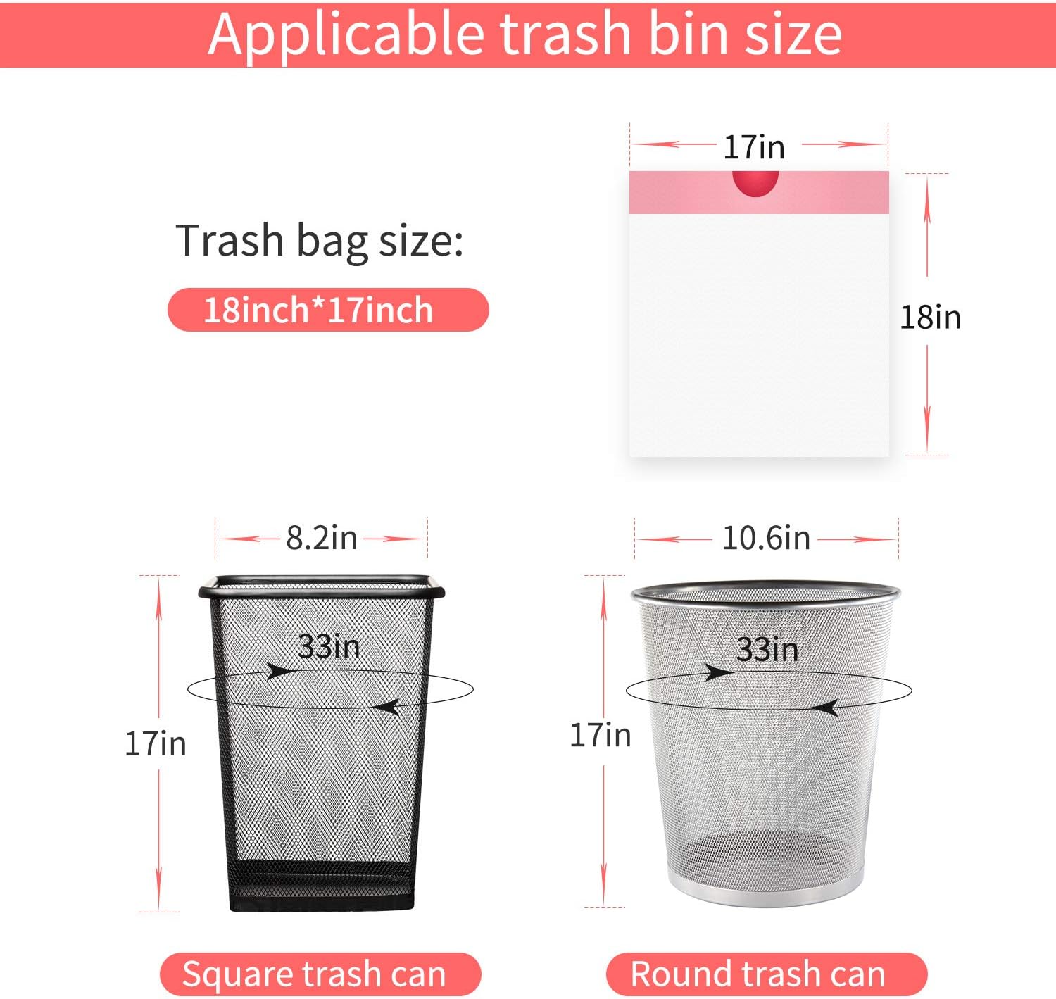 Small Trash Bags, KONE 192 Count 4 Gallon Drawstring Extra Thick Garbage Bags Wastebasket Bin