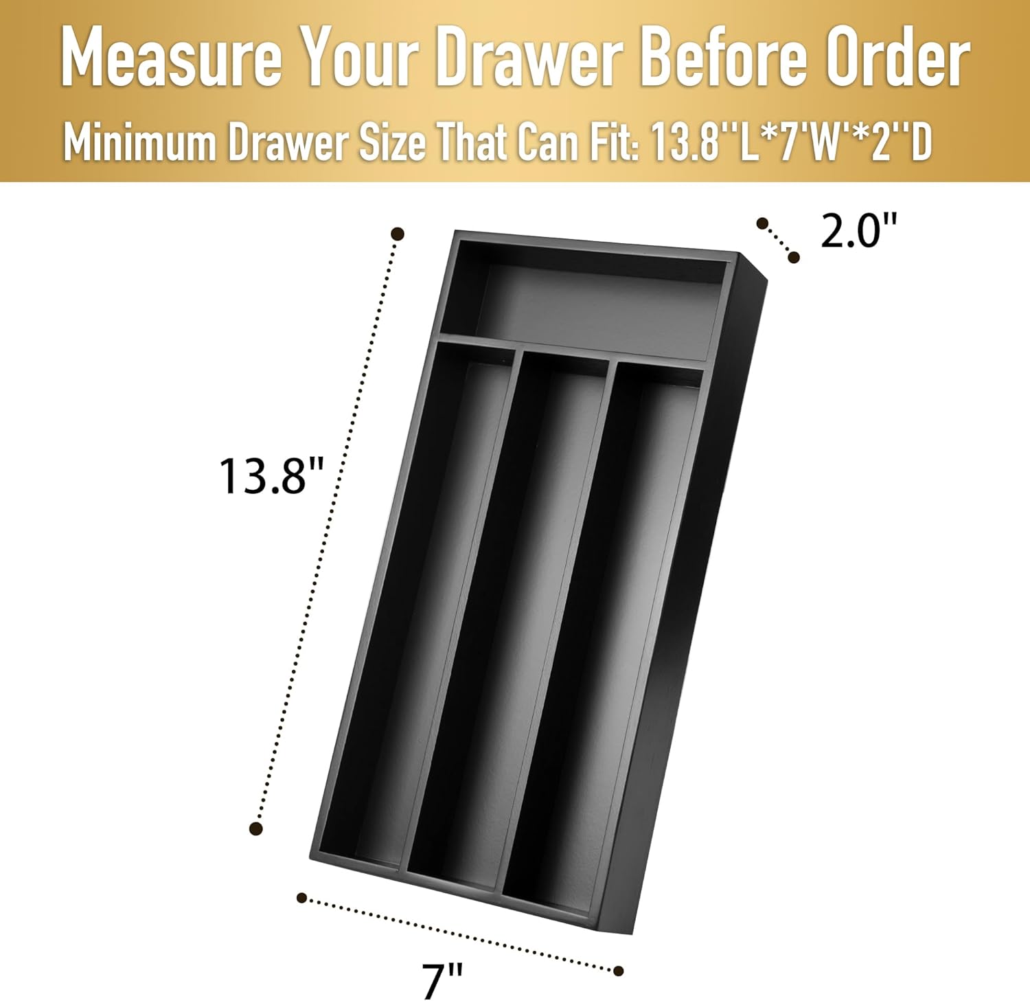 Silverware Organizer Small Bamboo Kitchen Drawer Organizer Utensil Organizer Silverware Holder