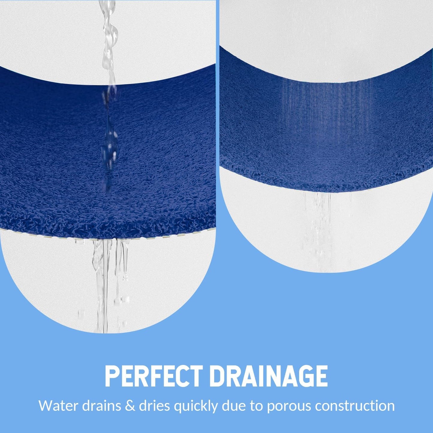 Non-Slip Bathtub Mat, Anti Slip Shower Mat, Fast Drying Bathtub Mats, Foot Scrubber Mat, Anti Slip