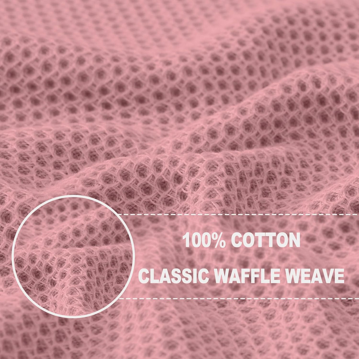 Homaxy 100% Cotton Waffle Weave Kitchen Dish Towels, Ultra Soft Absorbent Quick Drying Cleaning
