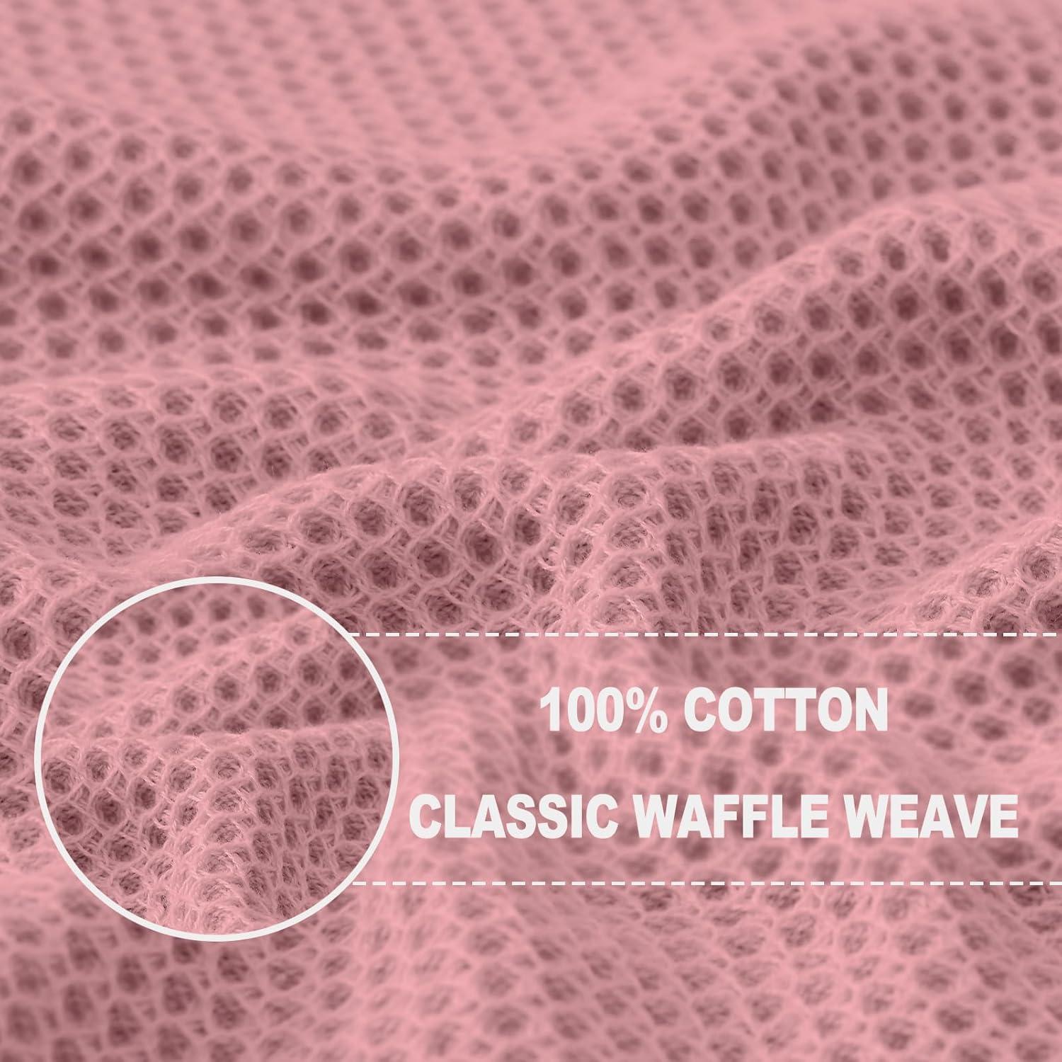 Homaxy 100% Cotton Waffle Weave Kitchen Dish Cloths, Ultra Soft Absorbent Quick Drying Dish Towels