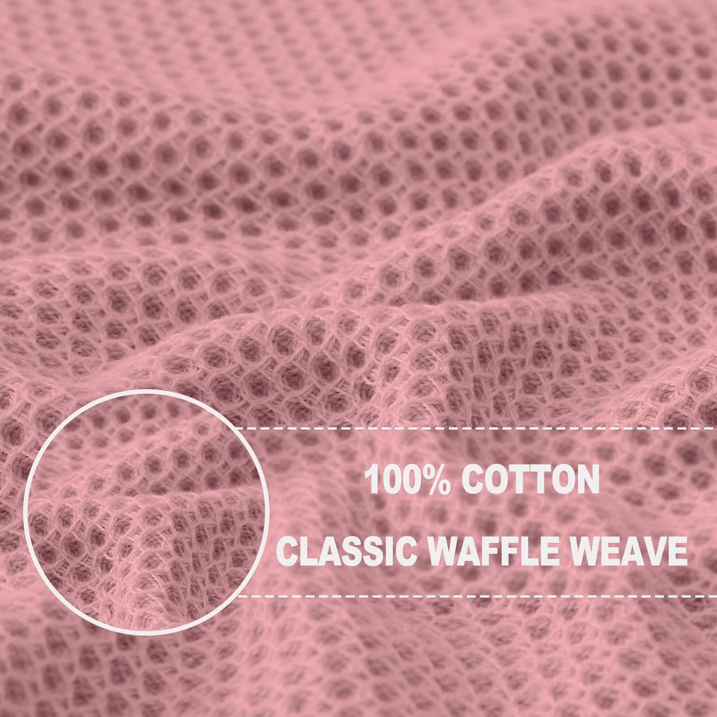 Homaxy 100% Cotton Waffle Weave Kitchen Dish Towels, Ultra Soft Absorbent Quick Drying Cleaning
