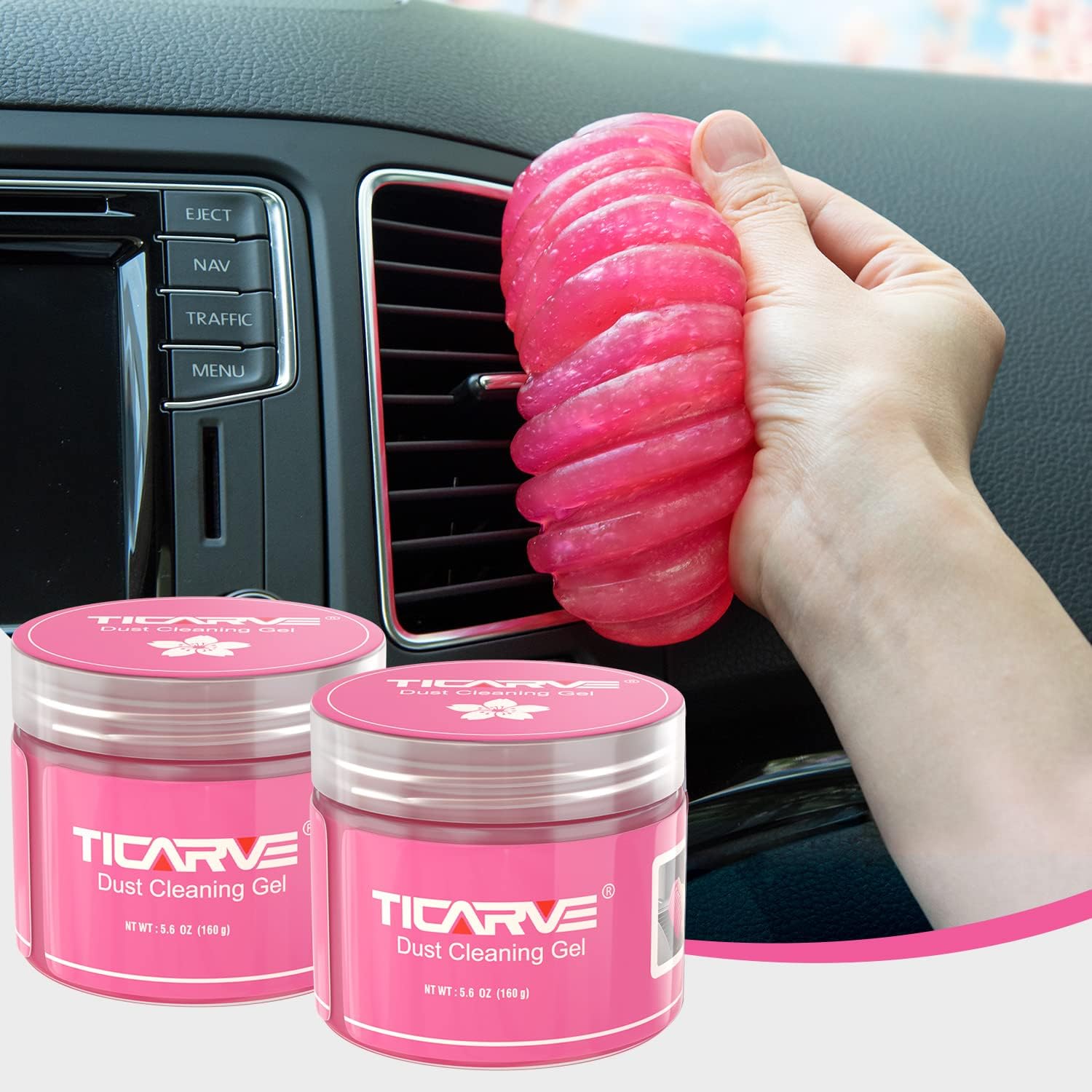 TICARVE 2Pack Cleaning Gel Car Putty Car Clean Putty Gel Auto Tools Car Interior Cleaner Car