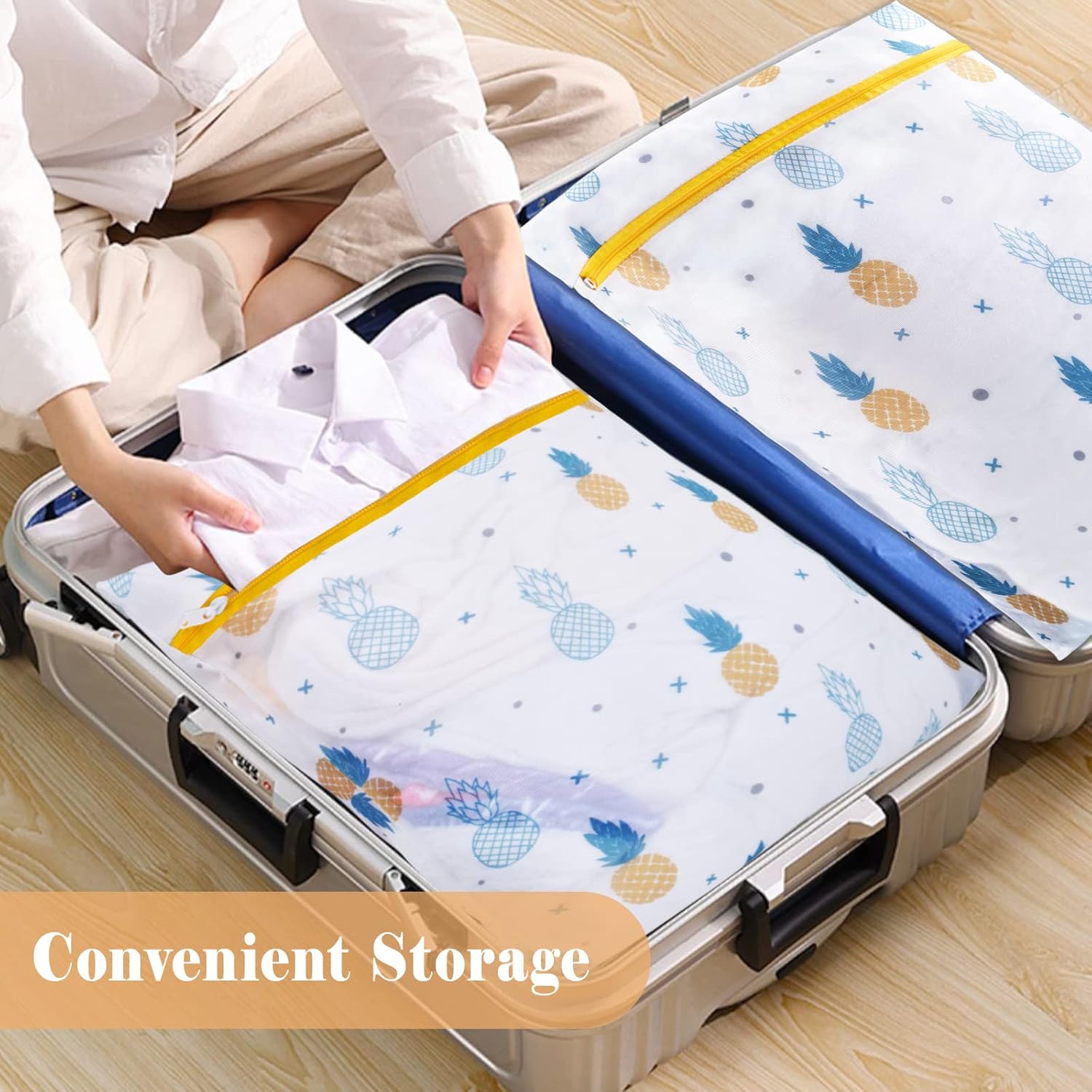 Mesh Laundry Bag, Durable Laundry Bags with Premium Zipper, 5-Piece Washing Machine Wash Bags for