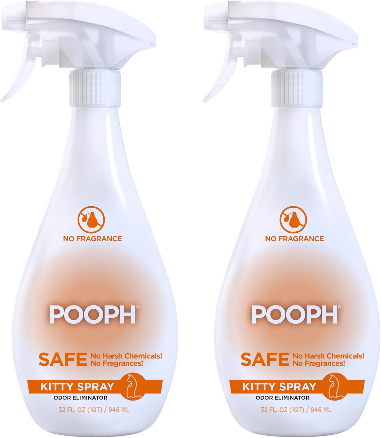 POOPH Kitty Spray - Odor Eliminator, 32oz - Dismantles Odors on a Molecular Basis, Cats, Freshener
