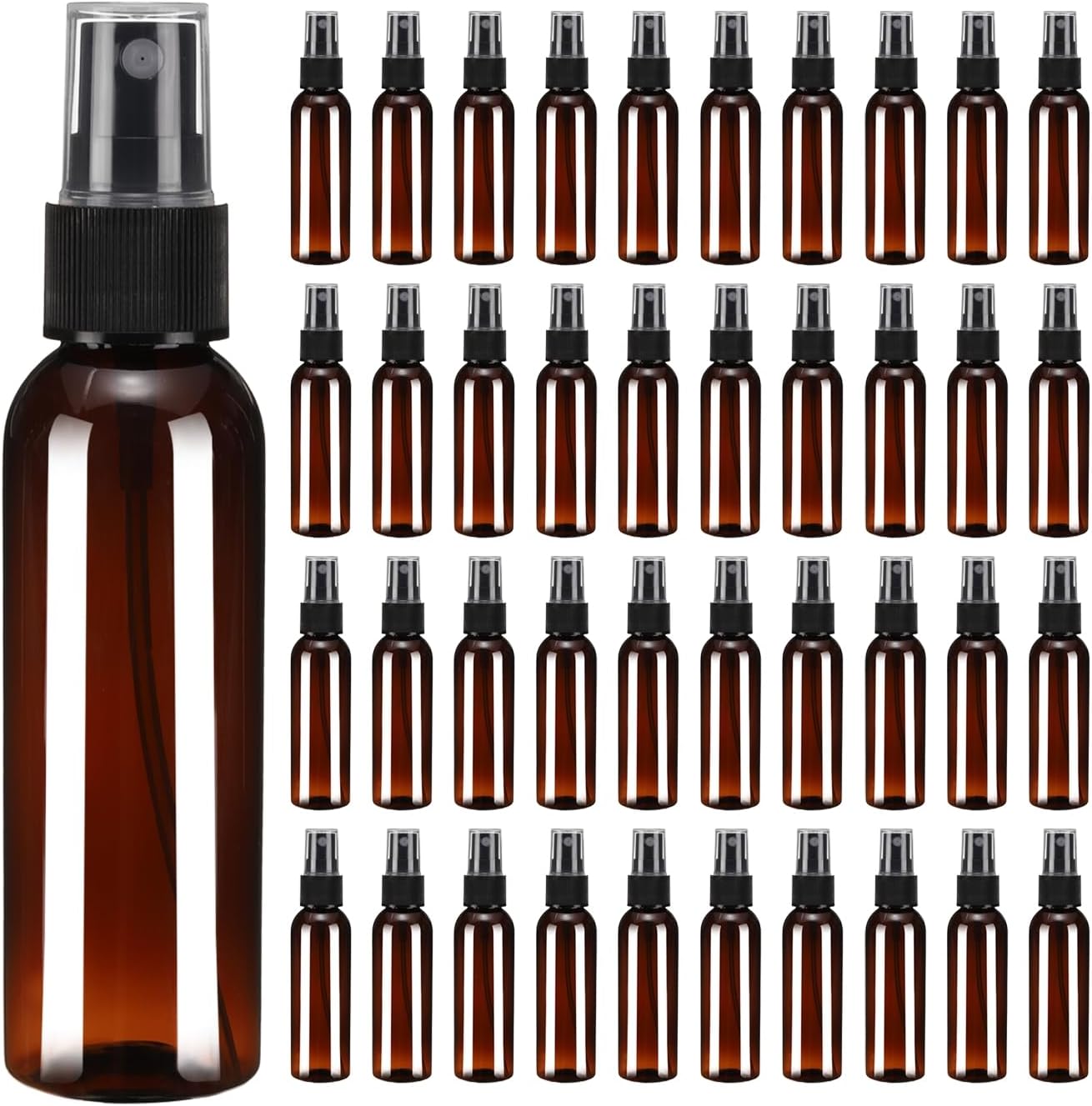 uxcell 100Pack Spray Bottles, 2Oz/60ML Reusable Clear Empty Mist Plastic Mini Travel Bottle